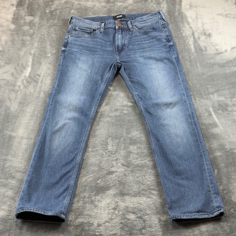 Paige Federal Slim Straight Jeans Mens 30 Paulsen Blue Stretch M655734-7871
